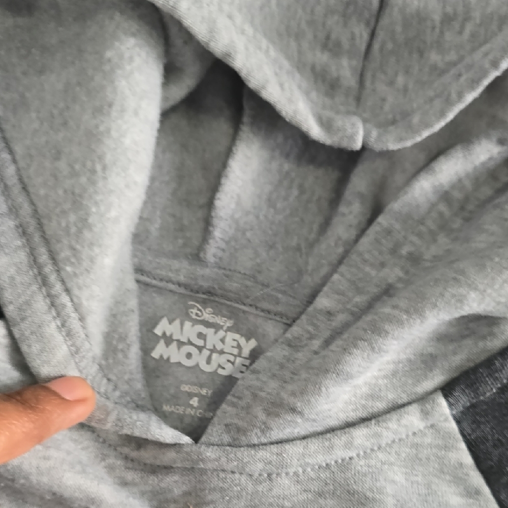 Disney Mickey Mouse Heather Gray Hoodie - Picture 6 of 11